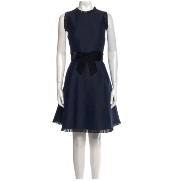Kate Spade NY Sz. 2 Star Bright Bow And Flare Dress In Navy - Picture 4 of 12
